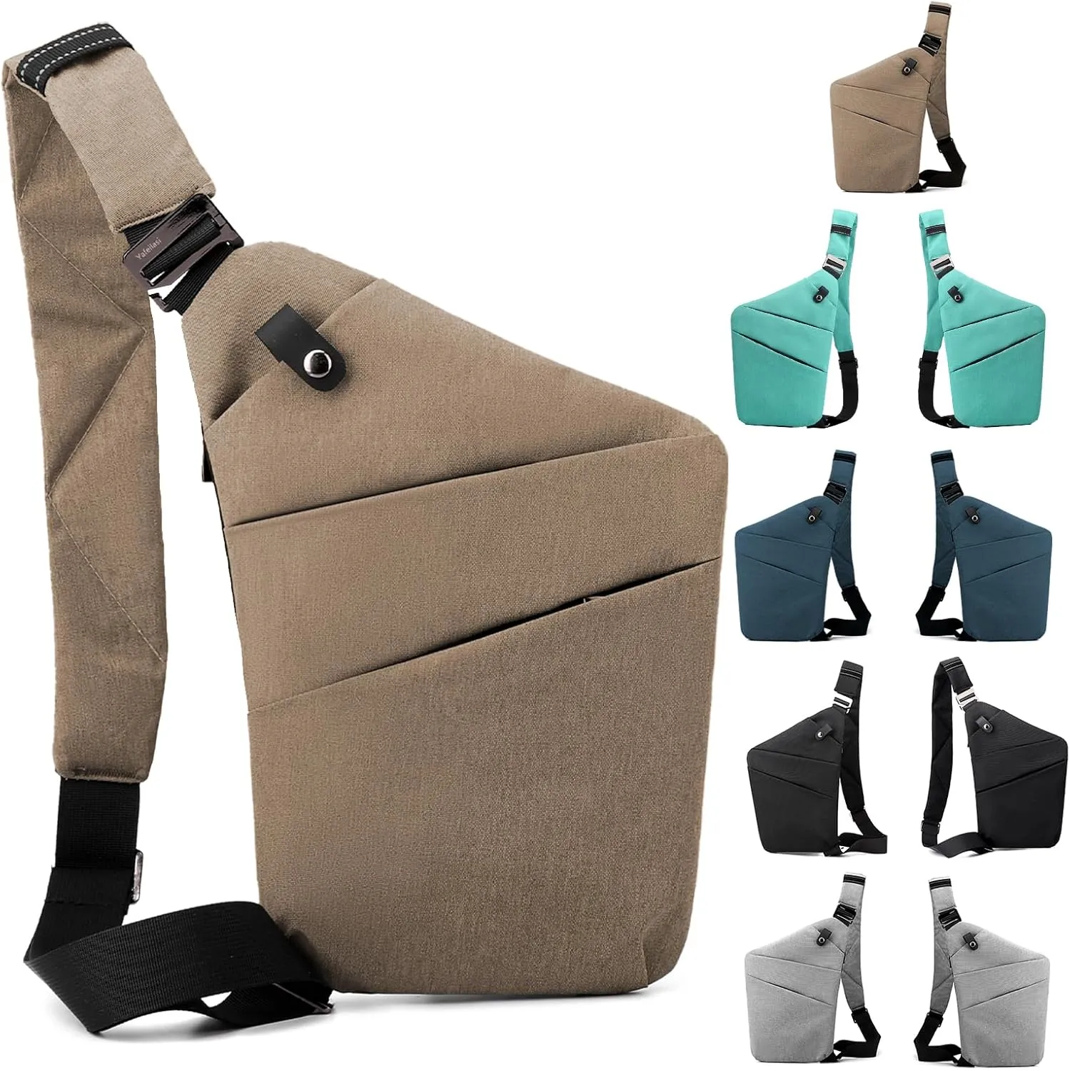 Anti Theft Bag Crossbody Purse-Anti Theft Travel Bag for Women & Men Slim Sling Bag CrossBody with Adjustable Strap