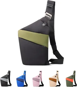 Anti Theft Bag Crossbody Purse-Anti Theft Travel Bag for Women & Men Slim Sling Bag CrossBody with Adjustable Strap