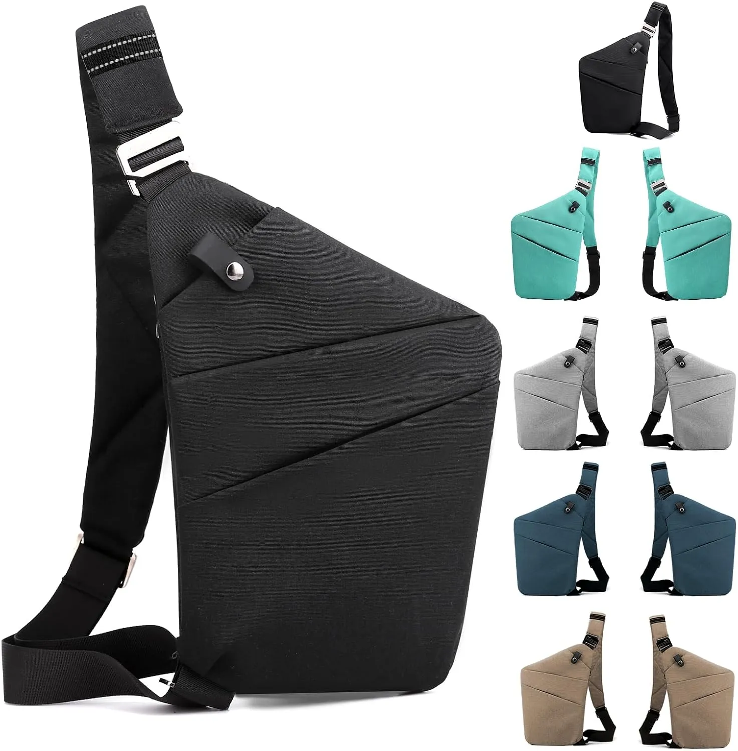 Anti Theft Bag Crossbody Purse-Anti Theft Travel Bag for Women & Men Slim Sling Bag CrossBody with Adjustable Strap