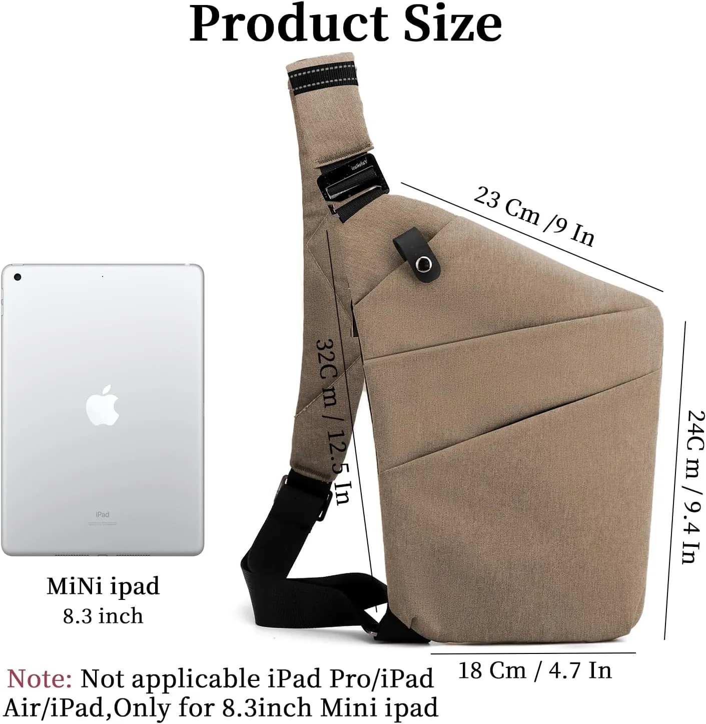 Anti Theft Bag Crossbody Purse-Anti Theft Travel Bag for Women & Men Slim Sling Bag CrossBody with Adjustable Strap