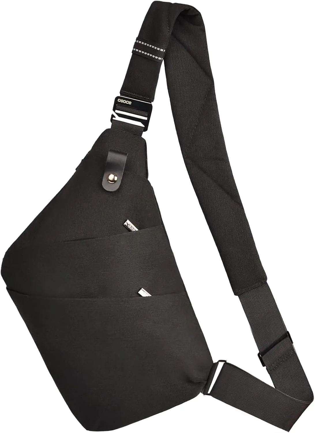 Anti Theft Crossbody Bags Sling Bag for Women Men Waterproof Wander Bag for Sports and Travel. (1-BLACK, Large)