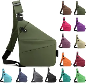 Anti Theft Travel Bag Crossbody, Multi-pocket Anti-theft Purses, Sling Bag with Adjustable Strap for Women Men