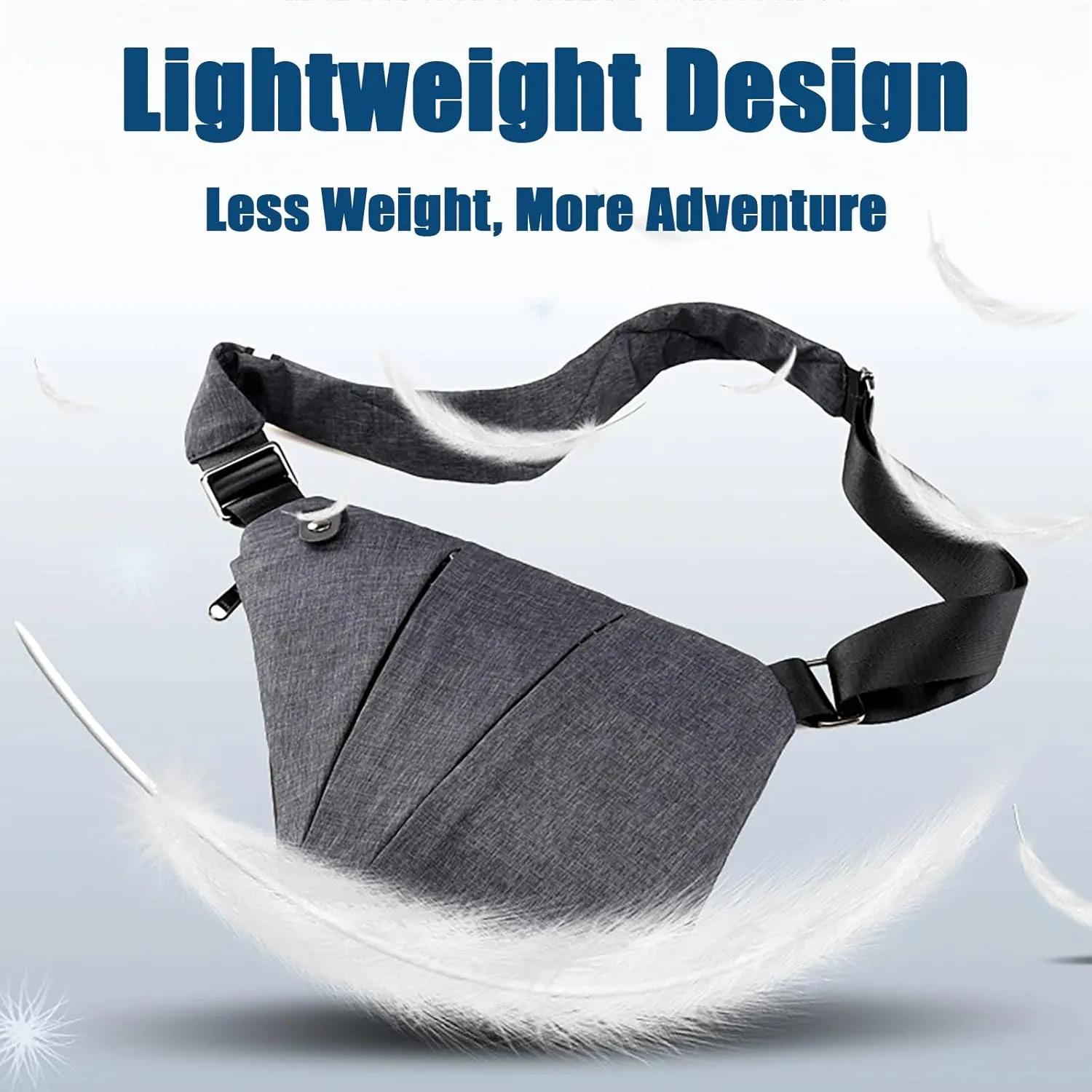 Anti Theft Travel Bag Crossbody, Multi-pocket Anti-theft Purses, Sling Bag with Adjustable Strap for Women Men