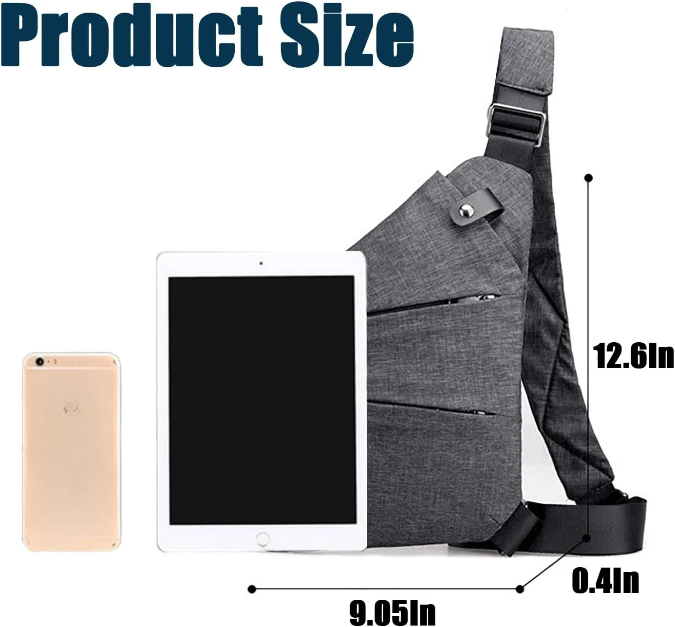 Anti Theft Travel Bag Crossbody, Multi-pocket Anti-theft Purses, Sling Bag with Adjustable Strap for Women Men