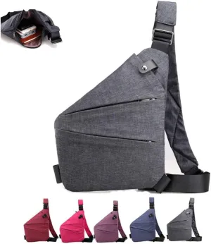 Anti Theft Travel Bag for Women Men, The Slim Carry Sling Bag, Personal Flex Travel Purses Crossbody Bags Multi Pocket