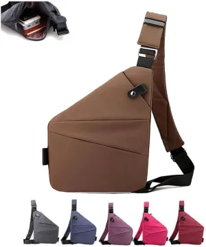 Anti Theft Travel Bag for Women Men, The Slim Carry Sling Bag, Personal Flex Travel Purses Crossbody Bags Multi Pocket