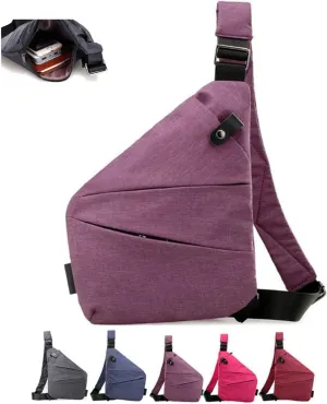 Anti Theft Travel Bag for Women Men, The Slim Carry Sling Bag, Personal Flex Travel Purses Crossbody Bags Multi Pocket
