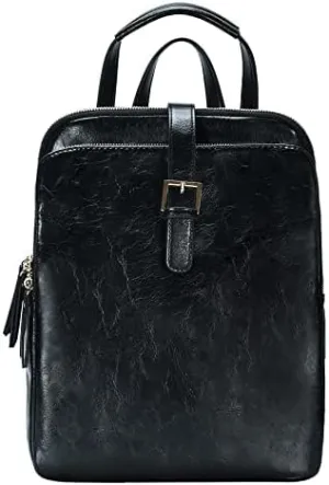 Antik Kraft Women's Yara Backpack-Black, Backpack Purse for Women, Western Distressed Vegan Leather