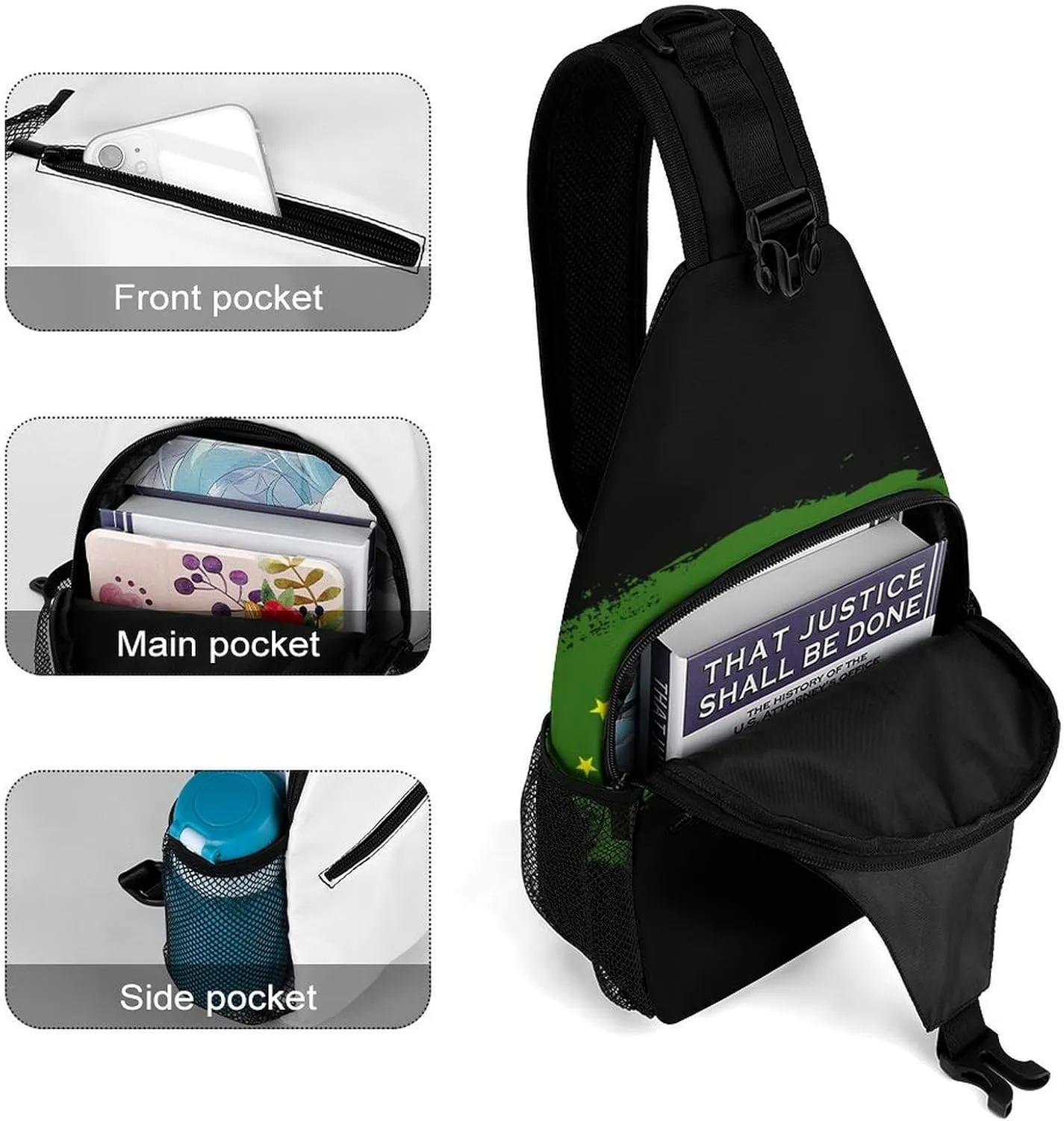Armenian Flag Brush Stroke Sling Bag Crossbody Chest Bag Shoulder Bag For Travel Hiking Cycling Camping