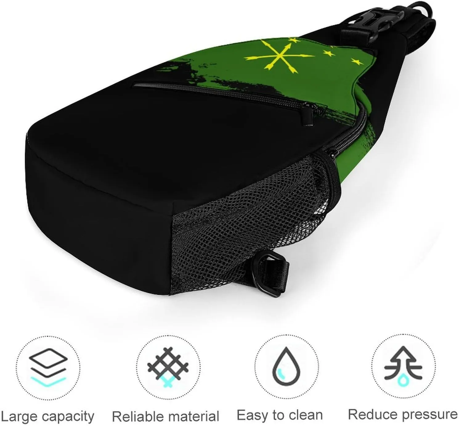Armenian Flag Brush Stroke Sling Bag Crossbody Chest Bag Shoulder Bag For Travel Hiking Cycling Camping