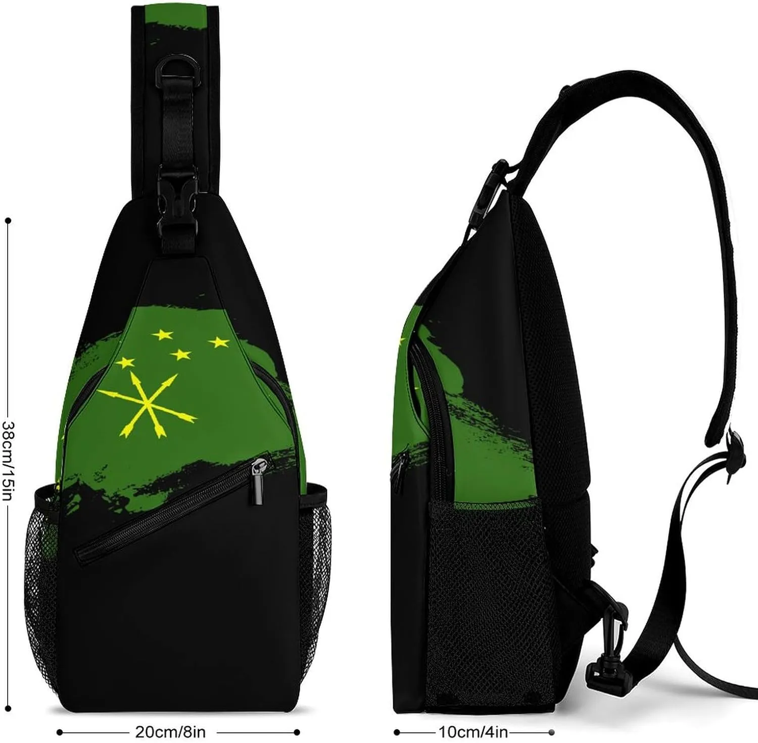 Armenian Flag Brush Stroke Sling Bag Crossbody Chest Bag Shoulder Bag For Travel Hiking Cycling Camping