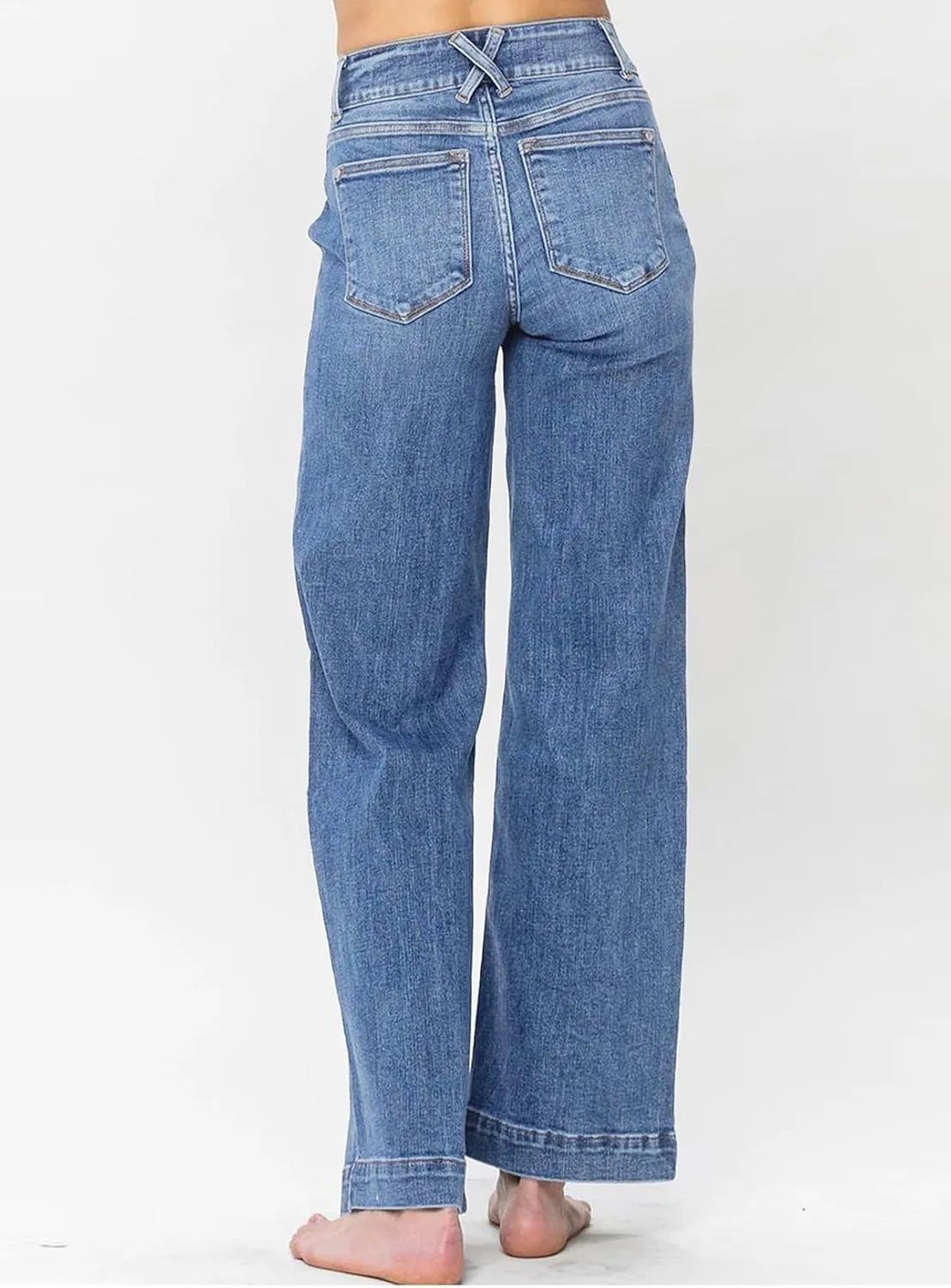 Astylish Jeans for Women Wide Leg High Waisted Stretchy Straight Leg Jean Baggy Trendy 2025 Denim Pants with Slanted Pockets