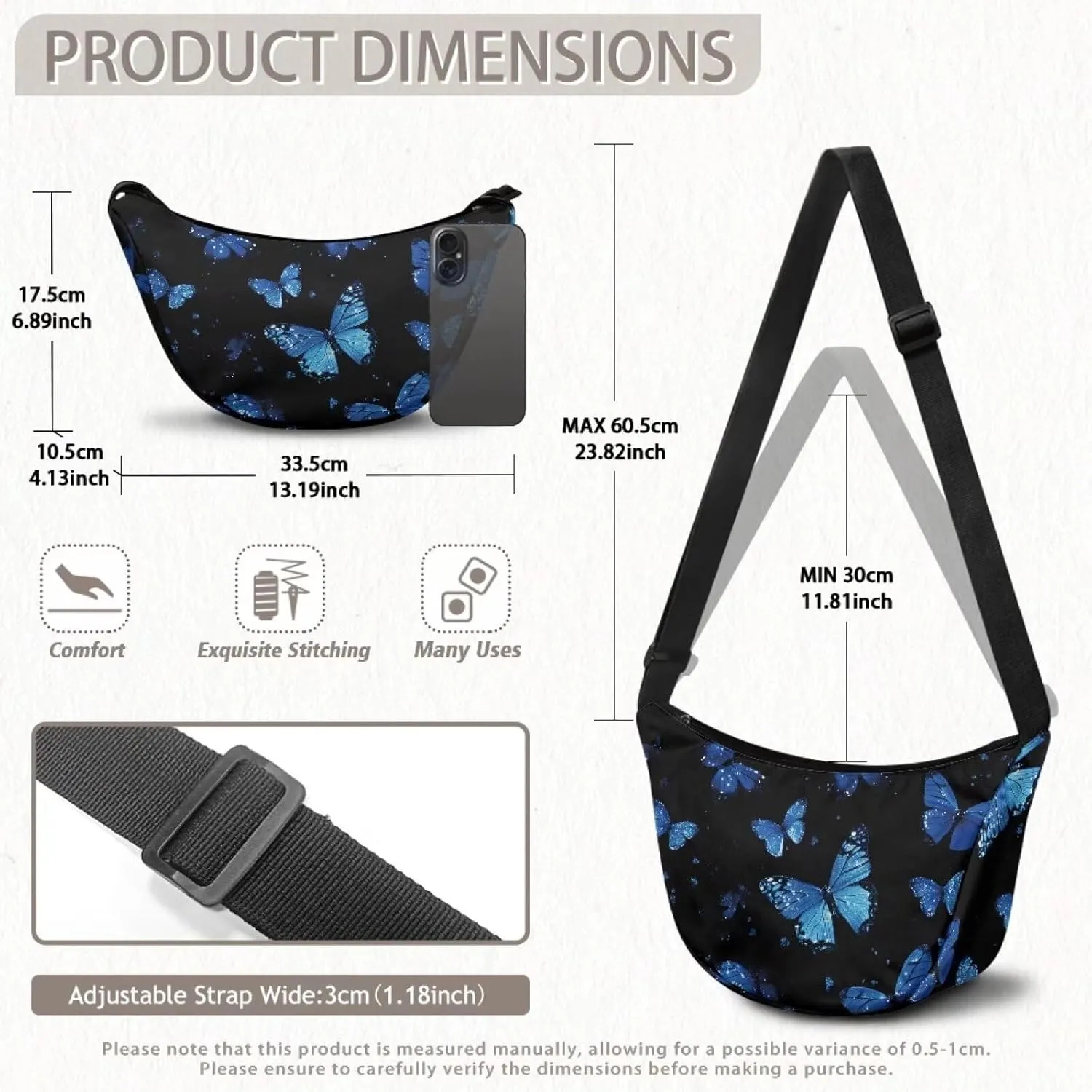 Baggu Bags Shoulder Bag for Women Crossbody with Interior Pockets Fashion Tote Bag for Women