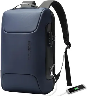 BANGE Anti Theft Backpack with Lock,Business Backpack with USB Charging Port, Office Laptop Fit for 15.6 INCH Laptop