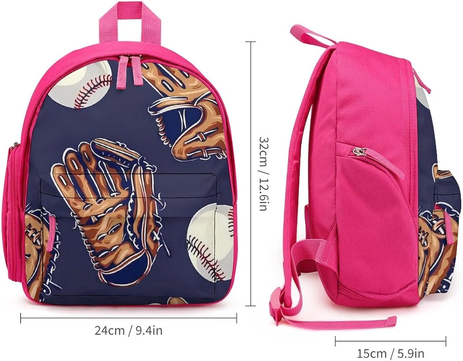 Baseball Glove Travel Laptop Backpack for Men Women Lightweight Shoulder Bag Work Bag Daypack