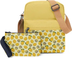 BASICPOWER Girls Purse Crossbody Bag and Wallet Set Gifts for Teen Girls Little Kids Women Canvas Floral