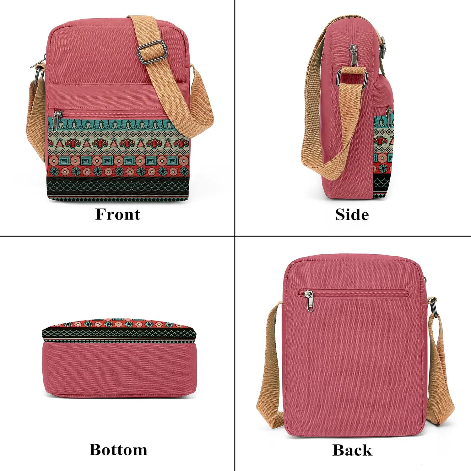 BASICPOWER Girls Purse Crossbody Bag and Wallet Set Gifts for Teen Girls Little Kids Women Canvas Floral