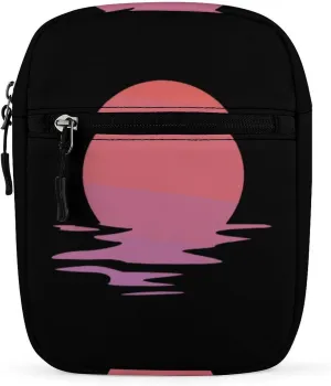 Beach Sunrise Small Crossbody Bags for Women Men Sling Purse Shoulder Bag with Adjustable Strap