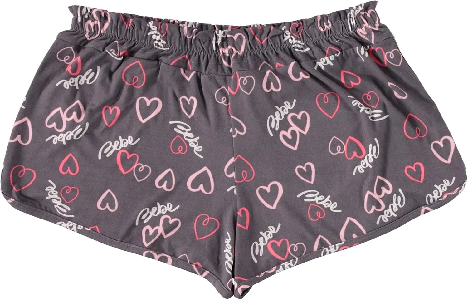 bebe Womens Pajama Shorts 2 Pack - Elastic Waist Sleepwear Lounge Yoga Shorts