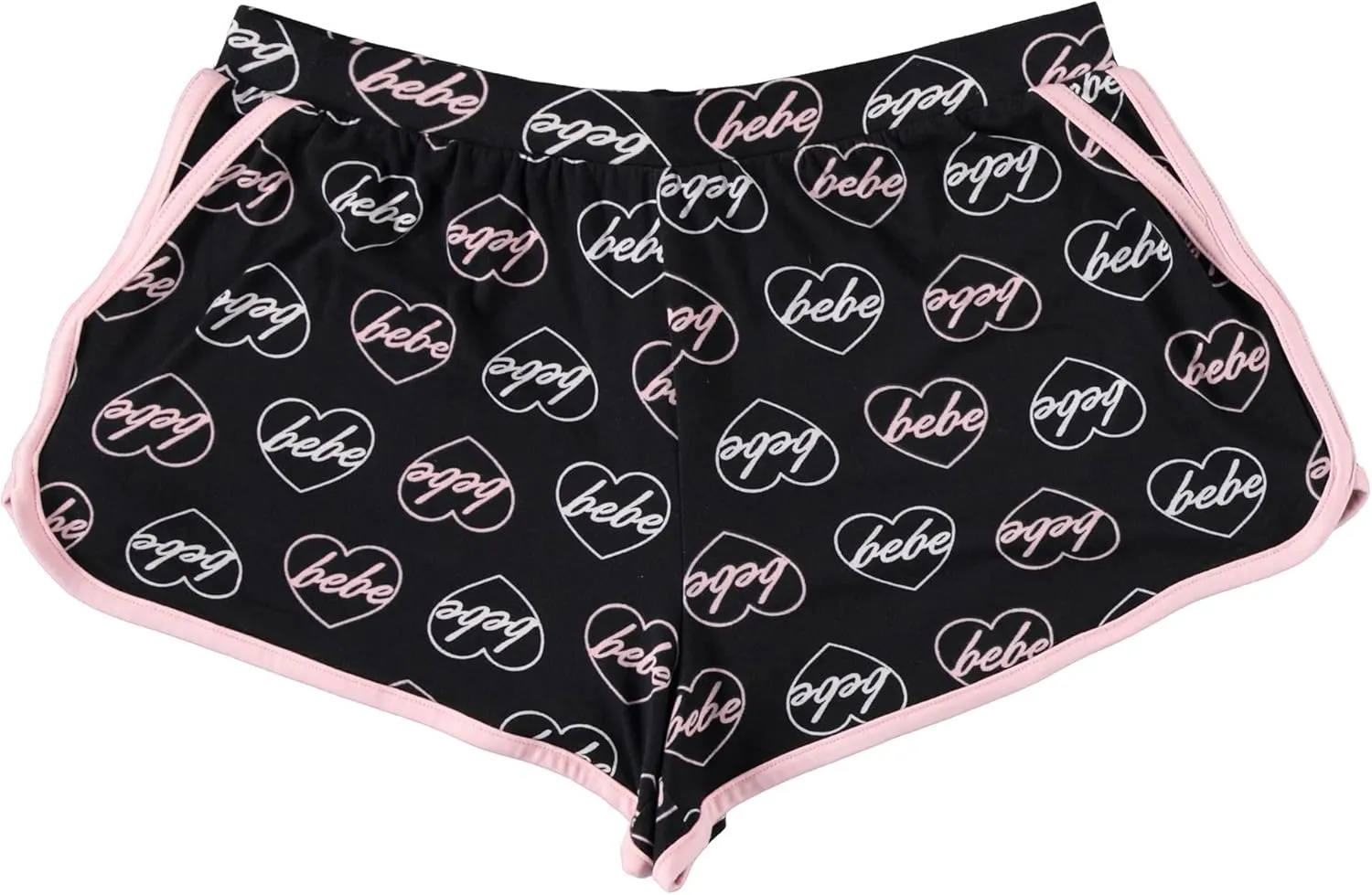 bebe Womens Pajama Shorts 2 Pack - Elastic Waist Sleepwear Lounge Yoga Shorts
