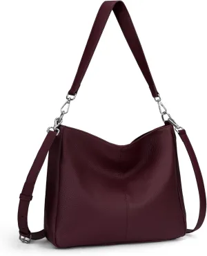 befen Genuine Leather Hobo Bags Purses for Women, Women's Shoulder bag Handbags Crossbody Bag with 2 Shoulder Straps