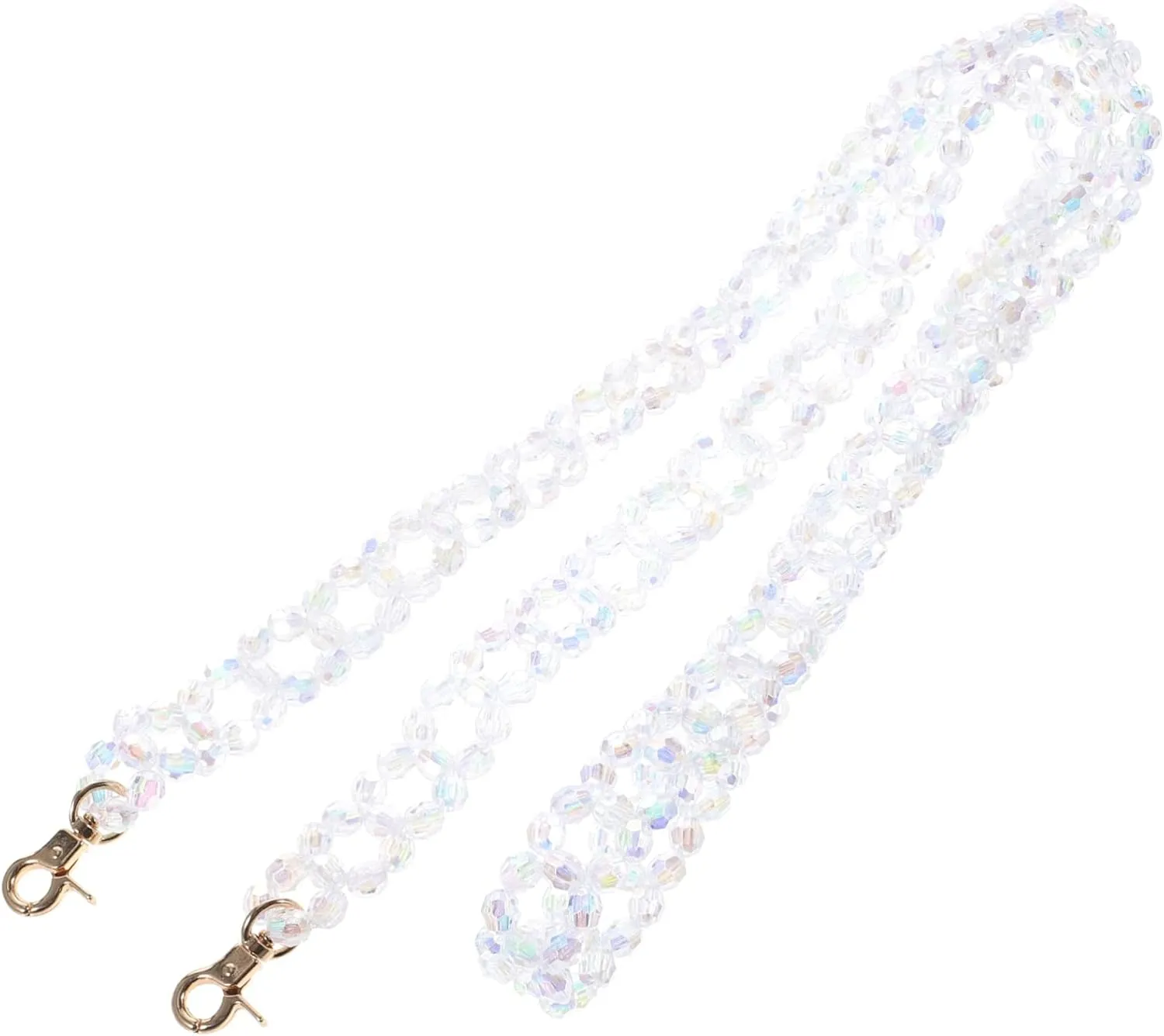 BELLIFFY Fashionable Purse Chain 120cm Crystal Shoulder Bag Strap Handbag Chain Replacement Detachable Strap