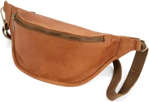 Berliner Bags Vintage Genuine Leather Fanny Pack Kai, Belt Bag, Crossbody Sling Bag for Men and Women - Brown
