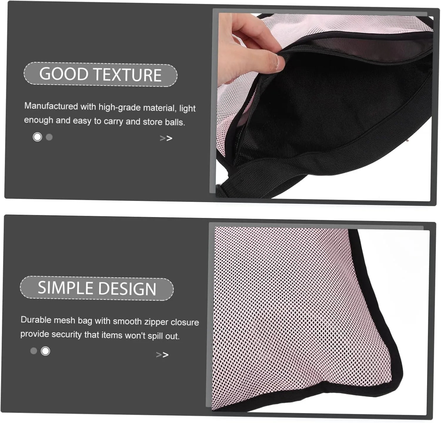 BESPORTBLE 2pcs Golfs Tennis Picking Gym Sports Balls Storage Ball Bags Reusable Pink Shoe Carrier Women Outdoor Picker Wait -Pong Pouch Travel Accessories Strap Pickleball Bag Waist Pick