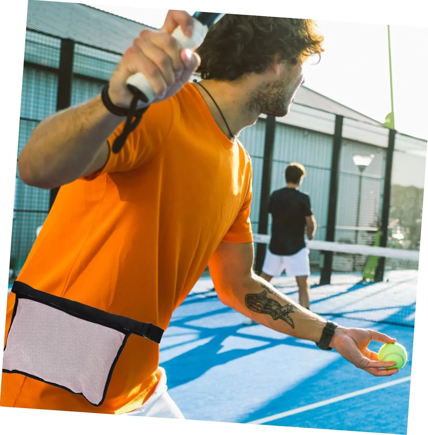 BESPORTBLE 2pcs Golfs Tennis Picking Gym Sports Balls Storage Ball Bags Reusable Pink Shoe Carrier Women Outdoor Picker Wait -Pong Pouch Travel Accessories Strap Pickleball Bag Waist Pick