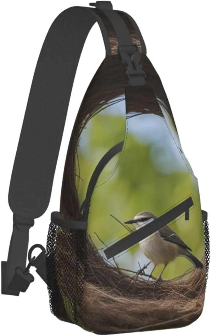 Birds Nest Shoulder Bag Crossbody Backpack Chest Bag Lightweight Sling Daypackstravel Hiking Cycling For Men Women