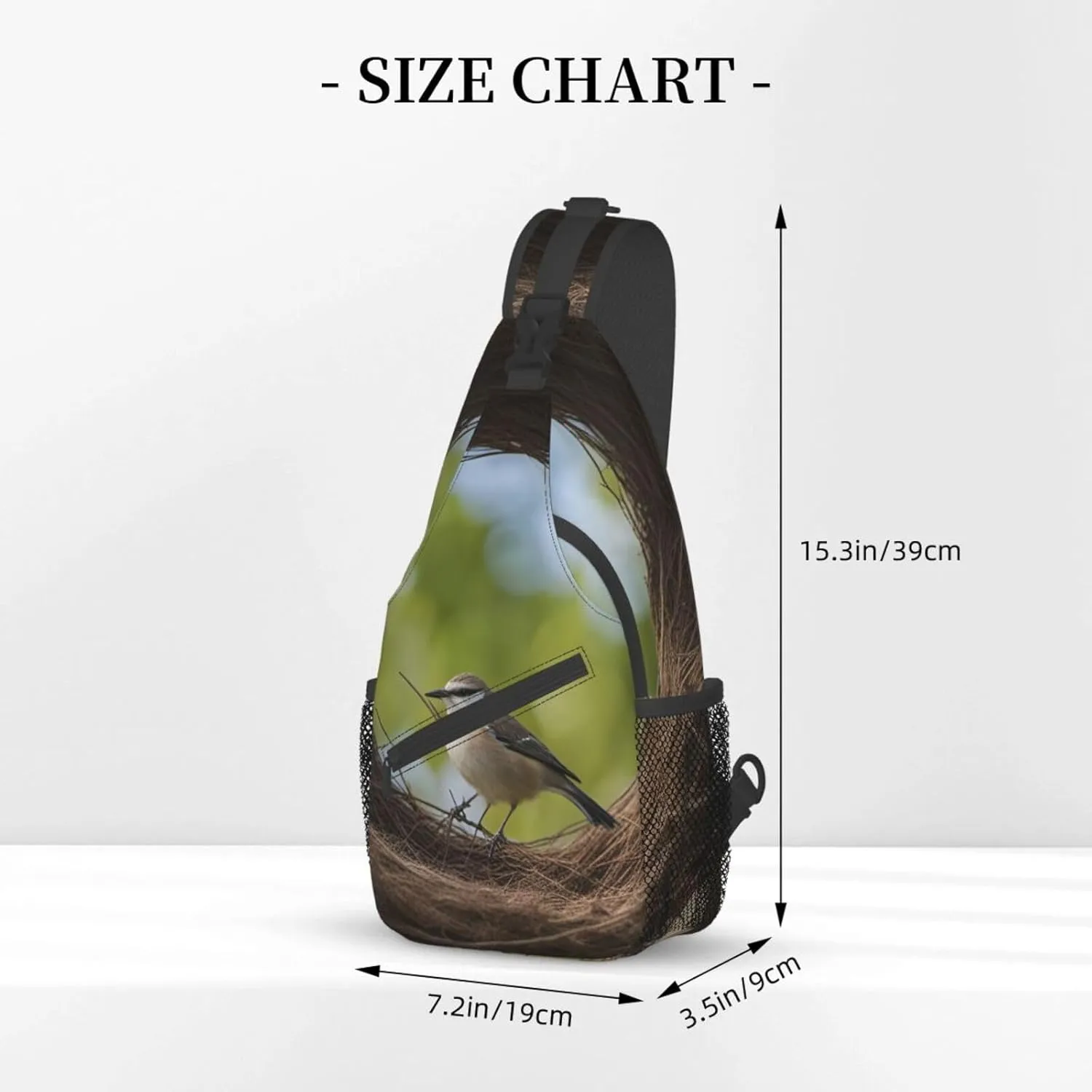 Birds Nest Shoulder Bag Crossbody Backpack Chest Bag Lightweight Sling Daypackstravel Hiking Cycling For Men Women