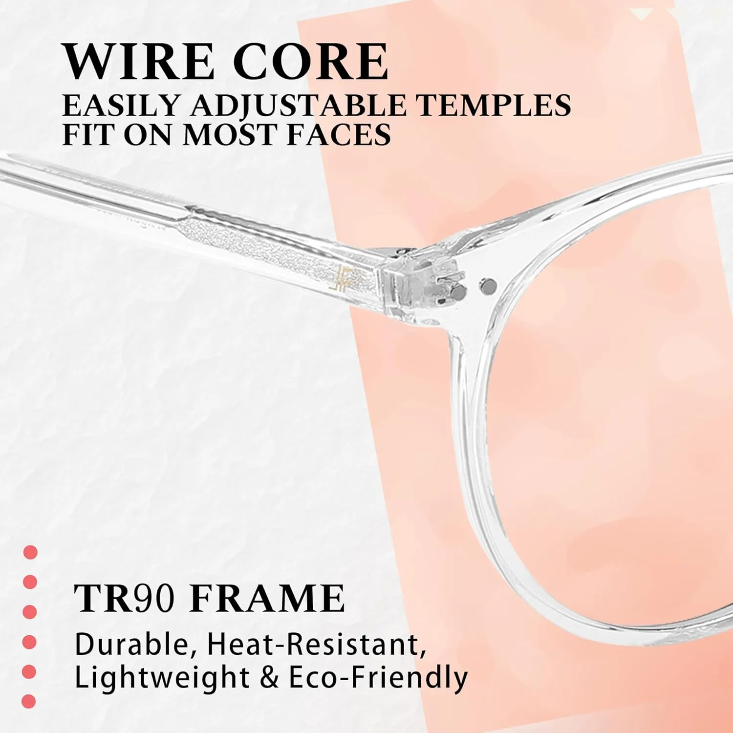 Blue Light Blocking Glasses for Women Men, Round Computer Gaming Eyeglasses Anti Eyestrain & UV Glare RF6213 (Clear Circle Frame)