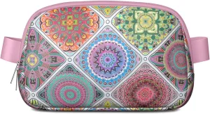 Boho Waist Packs for Men Women Vintage Mini Belt Bag Crossbody Bags Adjustable Strap for Hiking Cycling Jogging Sports