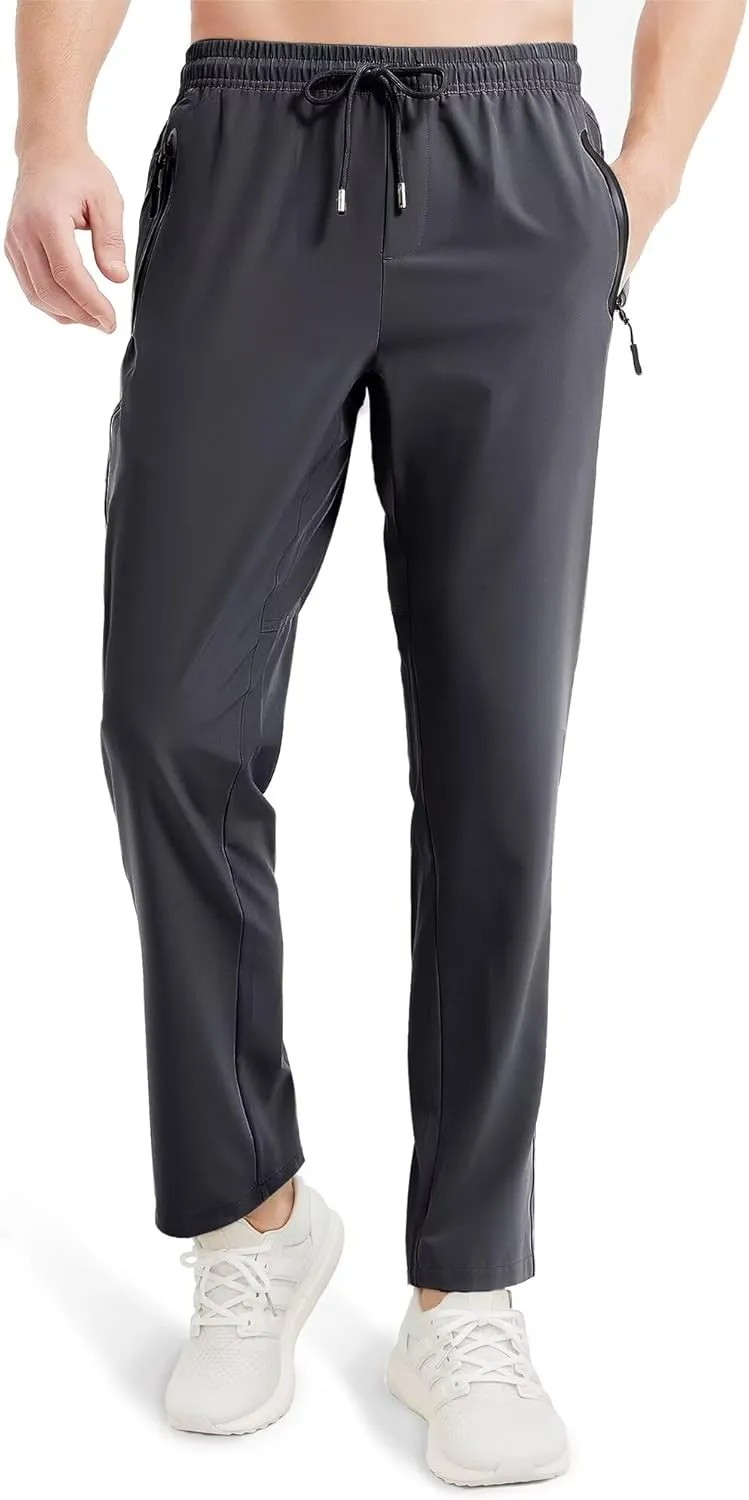 Boladeci Men's Joggers Lightweight Quick Dry Casual Athletic Hiking Pants Sweatpants with Pockets Elastic Waist