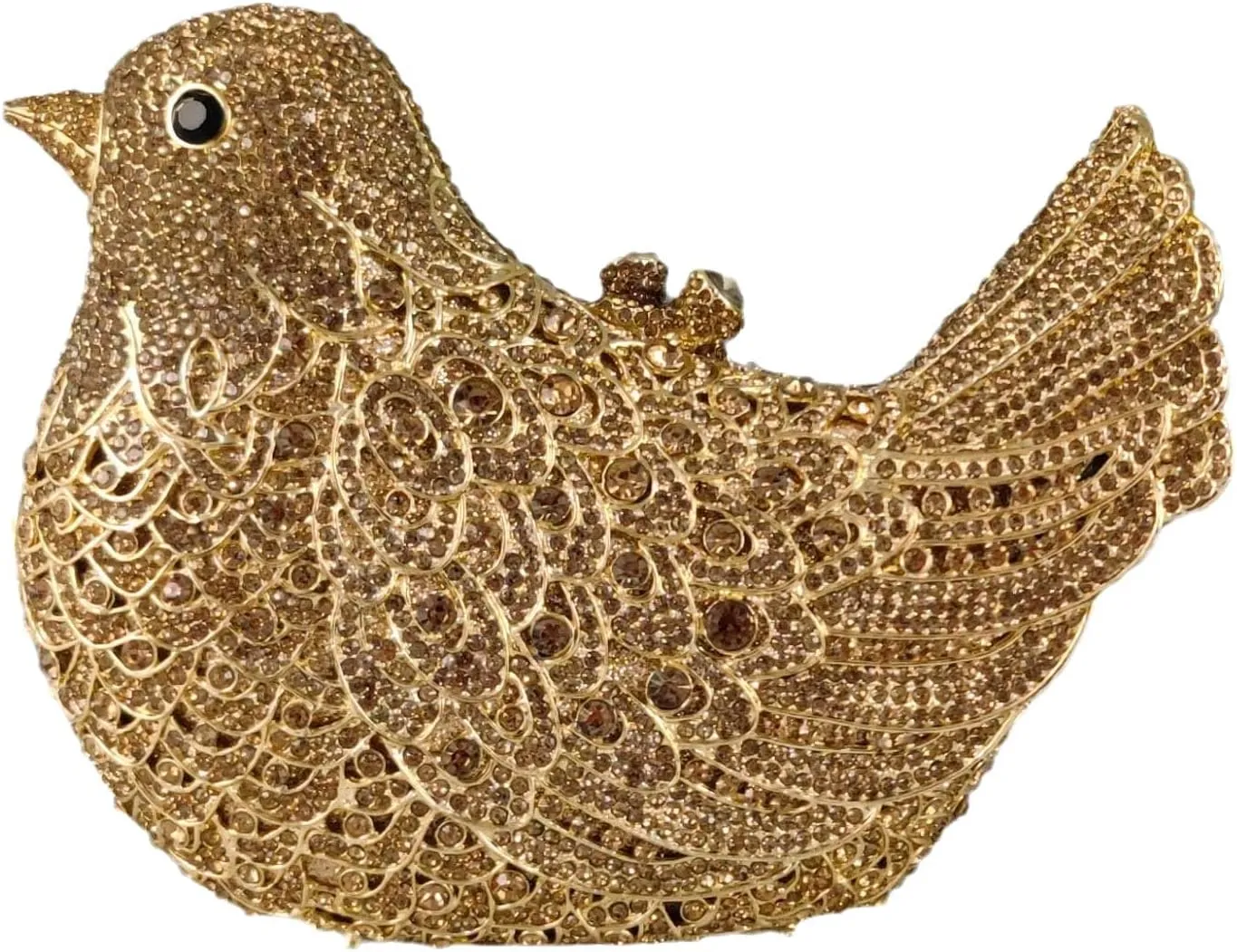 Boutique De FGG Bird Crystal Clutch Purses For Women Dressy Rhinestone Evening Bag Pigeon Prom Clutch Purse for Wedding,Mini