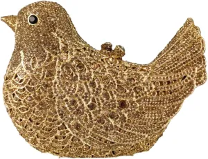 Boutique De FGG Bird Crystal Clutch Purses For Women Dressy Rhinestone Evening Bag Pigeon Prom Clutch Purse for Wedding,Mini