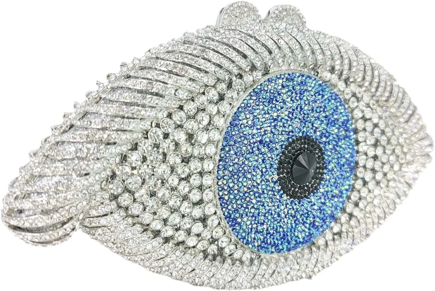 Boutique De FGG Evil Eye Clutch Purse for Women Glitter Evening Bags Crystal Clutch Party Dinner Rhinestone Handbag,Mini