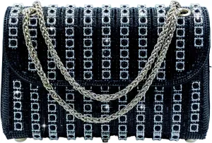 Boutique De FGG Rhinestone Clutch Purse Sparkling Diamond Women Evening Bags and Clutches Party Wedding Crystal Clutch,Mini
