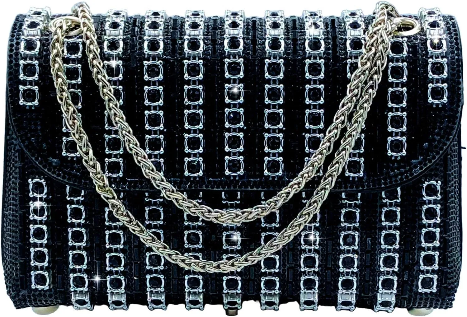 Boutique De FGG Rhinestone Clutch Purse Sparkling Diamond Women Evening Bags and Clutches Party Wedding Crystal Clutch,Mini