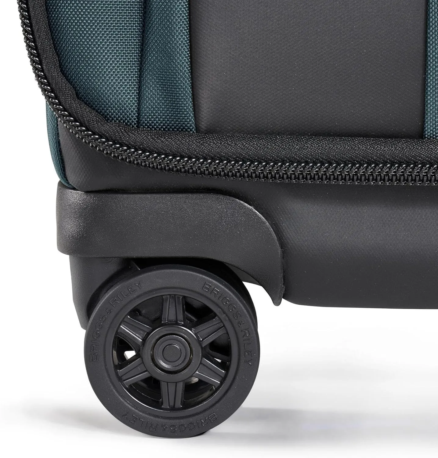 Briggs & Riley 26" Medium Expandable Spinner - Checked Luggage for Travel, Suitcases with Wheels, Softside Rolling Bag for Men & Women, Self-Repairing Zipper - ZDX Collection, Ocean
