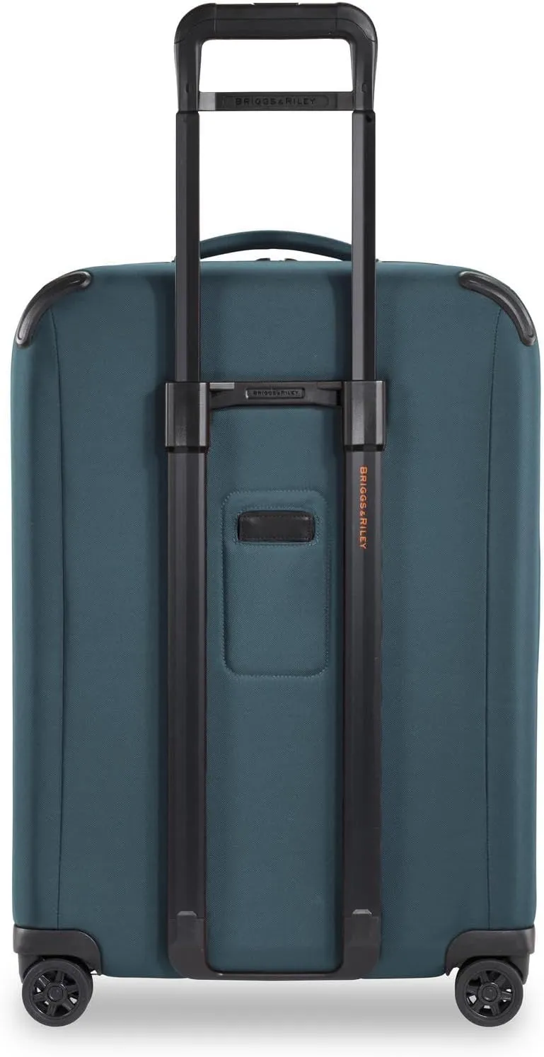 Briggs & Riley 26" Medium Expandable Spinner - Checked Luggage for Travel, Suitcases with Wheels, Softside Rolling Bag for Men & Women, Self-Repairing Zipper - ZDX Collection, Ocean