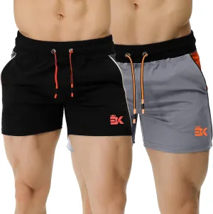 BROKIG Men's 5" Gym Bodybuilding Shorts Running Workout Lightweight Shorts Elastic Waistband with Pockets