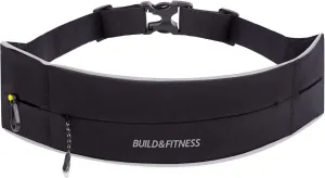 BUILD & FITNESS Zipper Running Belt – Adjustable Waist Pack, Slim, Light, YKK Zip, Secure Key Clip – Fits ALL Cell Phones, Keys, Cards, GU's – For Men & Women – Fitness, Run, Jog, Gym, Cycle, Hiking
