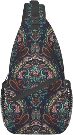Butterflies Sling Bag Crossbody Sling Backpack for Women Men Travel Hiking Daypack Chest Shoulder Bag