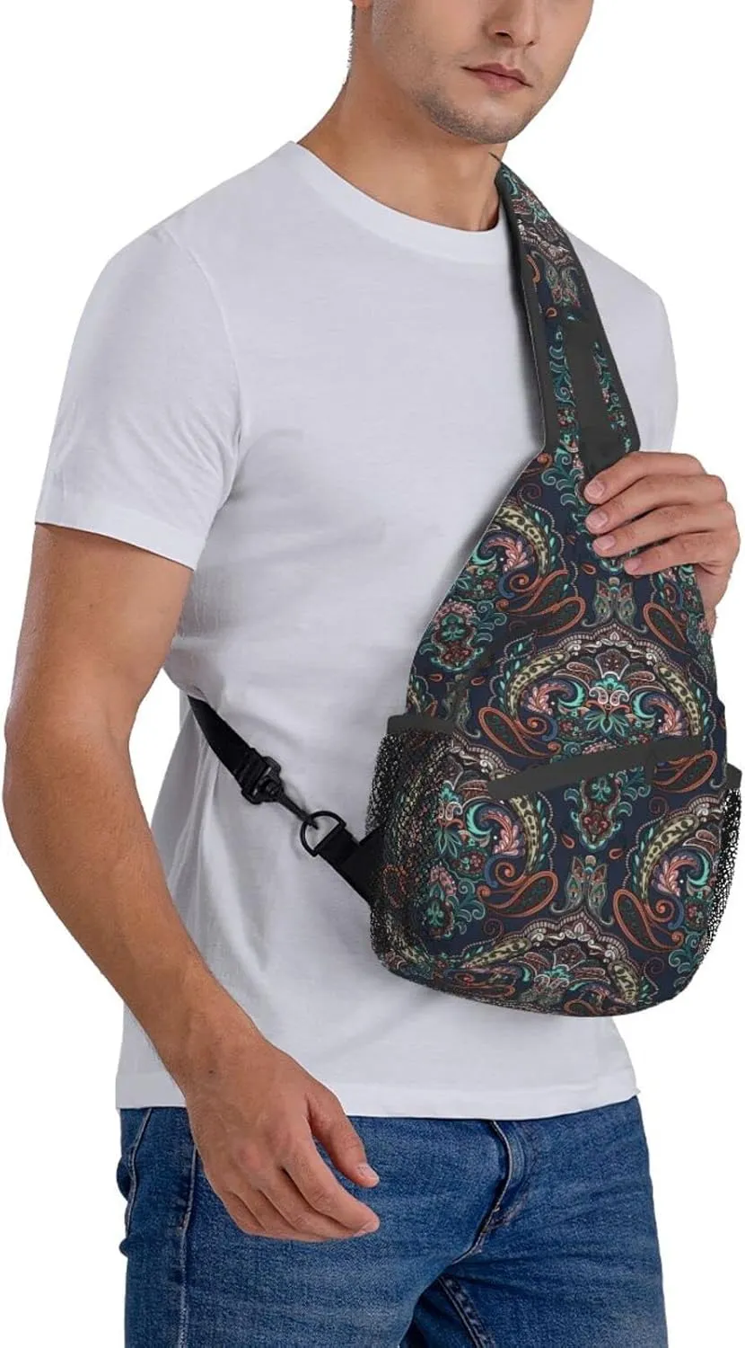Butterflies Sling Bag Crossbody Sling Backpack for Women Men Travel Hiking Daypack Chest Shoulder Bag