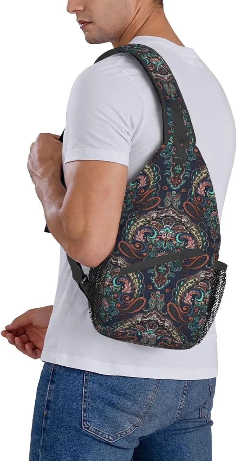 Butterflies Sling Bag Crossbody Sling Backpack for Women Men Travel Hiking Daypack Chest Shoulder Bag