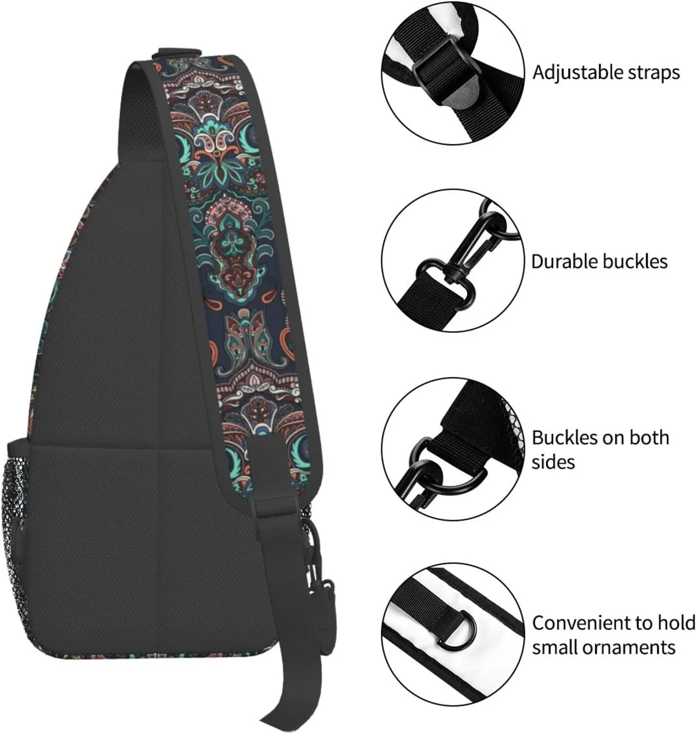 Butterflies Sling Bag Crossbody Sling Backpack for Women Men Travel Hiking Daypack Chest Shoulder Bag