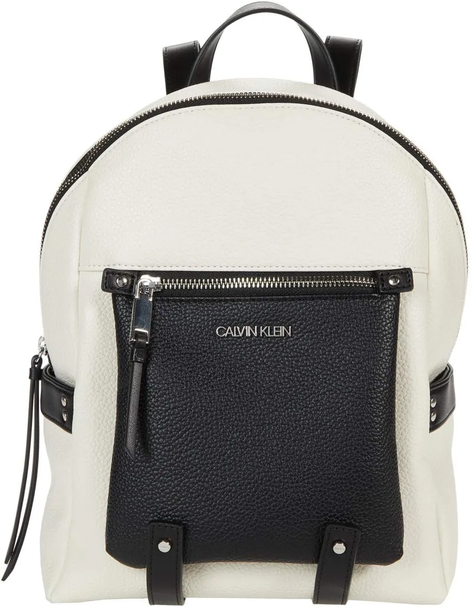 Calvin Klein Maya Novelty Backpack - Bags for Women - Top-zip Main Compartment - Adjustable Shoulder Straps Cherub White/Black One Size One Size