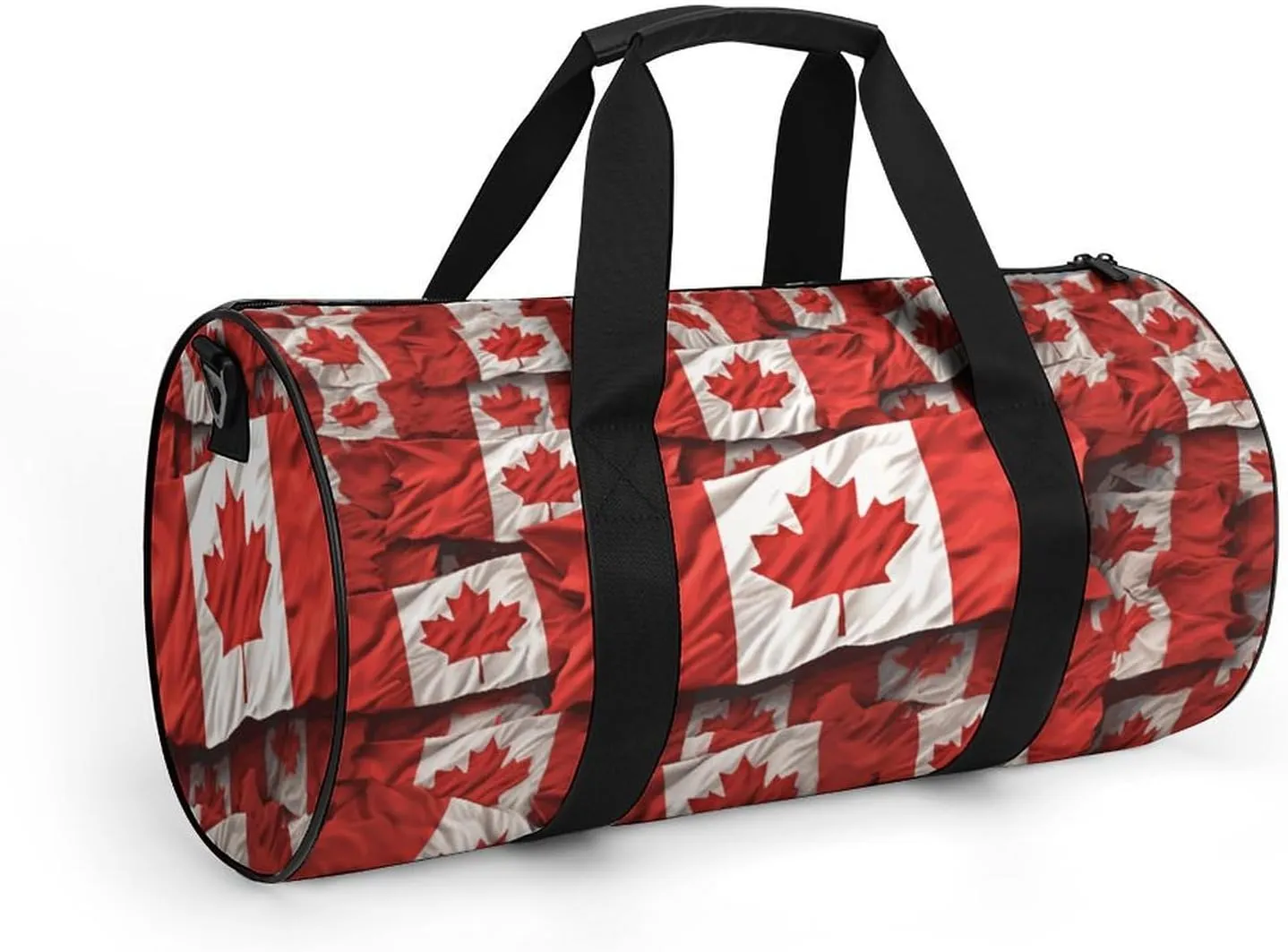 Canadian Flag Gym Bag Small Travel Duffle Bag with Compartment Carry On Weekender Bag for Women Men