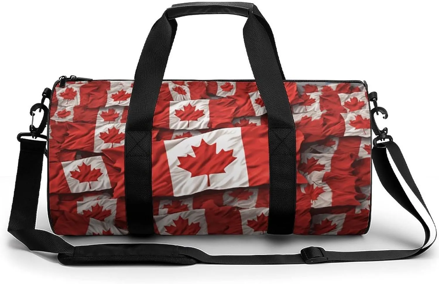 Canadian Flag Gym Bag Small Travel Duffle Bag with Compartment Carry On Weekender Bag for Women Men